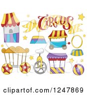 Poster, Art Print Of Circus Booths And Items