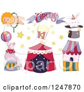 Poster, Art Print Of Circus Banner Tent And Animals