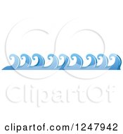 Clipart Of A Border Of Ocean Waves Royalty Free Vector Illustration