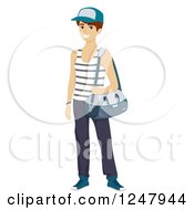Poster, Art Print Of Teenage Guy Wearing Workout Apparel