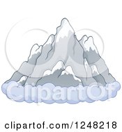 Poster, Art Print Of Ring Of Clouds At The Base Of Mountains