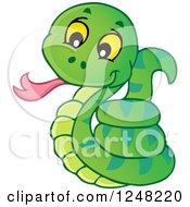 Poster, Art Print Of Cute Green Snake