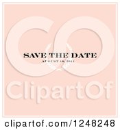 Clipart Of A Save The Date Design With Sample Text Royalty Free Vector Illustration