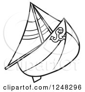 Poster, Art Print Of Black And White Sail Boat