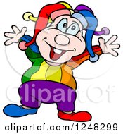 Poster, Art Print Of Happy Clown Holding His Arms Out