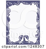 Clipart Of A Wedding Dove And Ribbon Heart Border With Text Space Royalty Free Vector Illustration