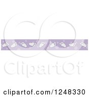 Clipart Of A Border Of Baby Feet Over Purple Dots Royalty Free Vector Illustration
