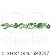 Poster, Art Print Of Green And Yellow Vine Border