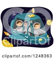 Poster, Art Print Of Astronaut Children In A Space Craft