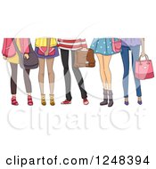 Poster, Art Print Of Legs Of Teenage High School Girls