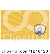 Clipart Of A Coal Miner Background Or Business Card Design Royalty Free Illustration