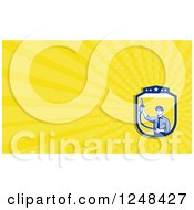 Clipart Of A Gas Station Attendant Background Or Business Card Design Royalty Free Illustration