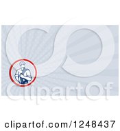 Clipart Of A Power Lineman Background Or Business Card Design Royalty Free Illustration