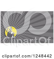 Clipart Of A Miner Background Or Business Card Design Royalty Free Illustration