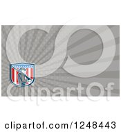 Clipart Of A Patriot Solder With A Rifle Background Or Business Card Design Royalty Free Illustration