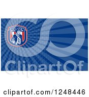 Clipart Of An American Patriot With A Bayonet Background Or Business Card Design Royalty Free Illustration