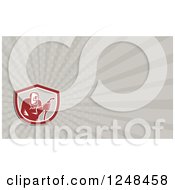 Clipart Of A Welder Background Or Business Card Design Royalty Free Illustration