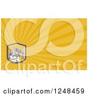 Clipart Of A Dock Worker Background Or Business Card Design Royalty Free Illustration