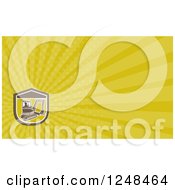 Clipart Of A Digger Excavator Background Or Business Card Design Royalty Free Illustration