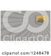 Clipart Of A Farmer On A Tractor Background Or Business Card Design Royalty Free Illustration