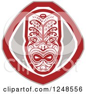 Poster, Art Print Of Retro Maori Mask Shield