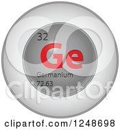 Poster, Art Print Of 3d Round Red And Silver Germanium Chemical Element Icon