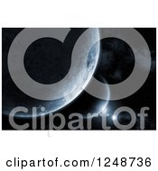 Clipart Of A 3d Line Of Planets Royalty Free Illustration