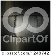 Clipart Of A 3d Cracking Metal Background Royalty Free Illustration
