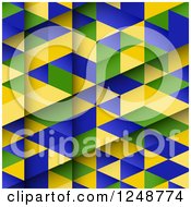 Clipart Of A Brazilian Themed Geometric Background Royalty Free Vector Illustration