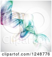 Clipart Of A Colorful Smokey Spiral Over Gray Royalty Free Vector Illustration
