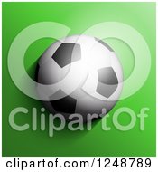 Poster, Art Print Of 3d Soccer Ball Over Green