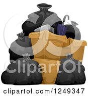 Poster, Art Print Of Heap Of Garbage Bags And Boxes