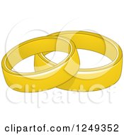 Poster, Art Print Of Simple Gold Wedding Band Rings