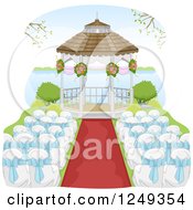 Poster, Art Print Of Wedding Gazebo And Chairs By A Lake