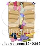 Poster, Art Print Of Full Closet Over Flowing With Clothes