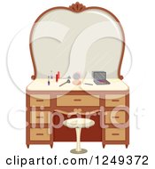 Poster, Art Print Of Vanity Table With Makeup