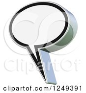 Clipart Of A 3d Speech Balloon Royalty Free Illustration by Prawny