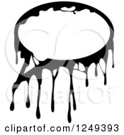 Clipart Of A Black And White Dripping Hand On White Royalty Free Illustration