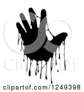 Poster, Art Print Of Black And White Dripping Hand On White