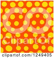 Poster, Art Print Of Background Of Yellow And Orange Polka Dots