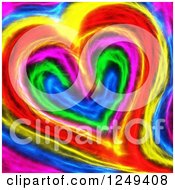 Poster, Art Print Of Background Of A Colorful Heart