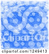 Poster, Art Print Of Background Of Distressed Blue Polka Dots