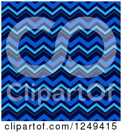 Poster, Art Print Of Background Of Blue Chevrons