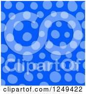 Poster, Art Print Of Background Of Blue Polka Dots
