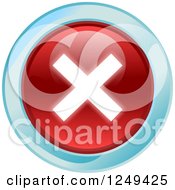 Clipart Of A Round Red X Mark Icon Royalty Free Illustration