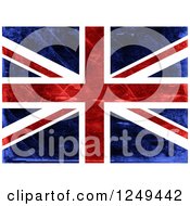 Clipart Of A Distressed Union Jack Flag Royalty Free Illustration