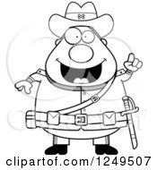 Black And White Smart Chubby Civil War Confederate Soldier Man With An Idea