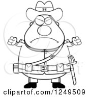Poster, Art Print Of Black And White Mad Chubby Civil War Confederate Soldier Man With Balled Fists