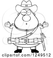 Poster, Art Print Of Black And White Careless Shrugging Chubby Civil War Confederate Soldier Man