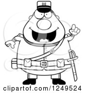 Black And White Smart Chubby Civil War Union Soldier Man With An Idea